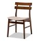 Baxton Studio Richmond Mid-Century Light Beige Fabric and Walnut Brown Finished Wood 5-PC Dining Set 180-10815-11082-Zoro - alternate 7